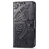 Luxury Embossed Butterfly Leather Wallet Flip Case For Samsung Galaxy S21FE