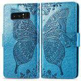 Luxury Embossed Butterfly Leather Wallet Flip Case For Samsung Note8