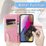 Luxury Embossed Butterfly Leather Wallet Flip Case For MOTO G Stylus 2021