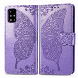 Luxury Embossed Butterfly Leather Wallet Flip Case For Samsung A71