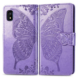 Luxury Embossed Butterfly Leather Wallet Flip Case For Samsung A10E