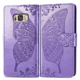 Luxury Embossed Butterfly Leather Wallet Flip Case For Samsung Galaxy S8 Plus