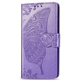 Luxury Embossed Butterfly Leather Wallet Flip Case for LG Velvet