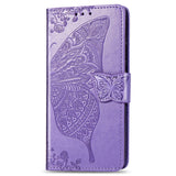 Luxury Embossed Butterfly Leather Wallet Flip Case For MOTO G Play 2021
