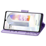 Luxury Embossed Butterfly Leather Wallet Flip Case for LG Velvet