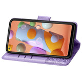 Luxury Embossed Butterfly Leather Wallet Flip Case For Samsung A11