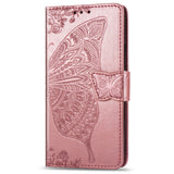 Luxury Embossed Butterfly Leather Wallet Flip Case for LG Stylo 6