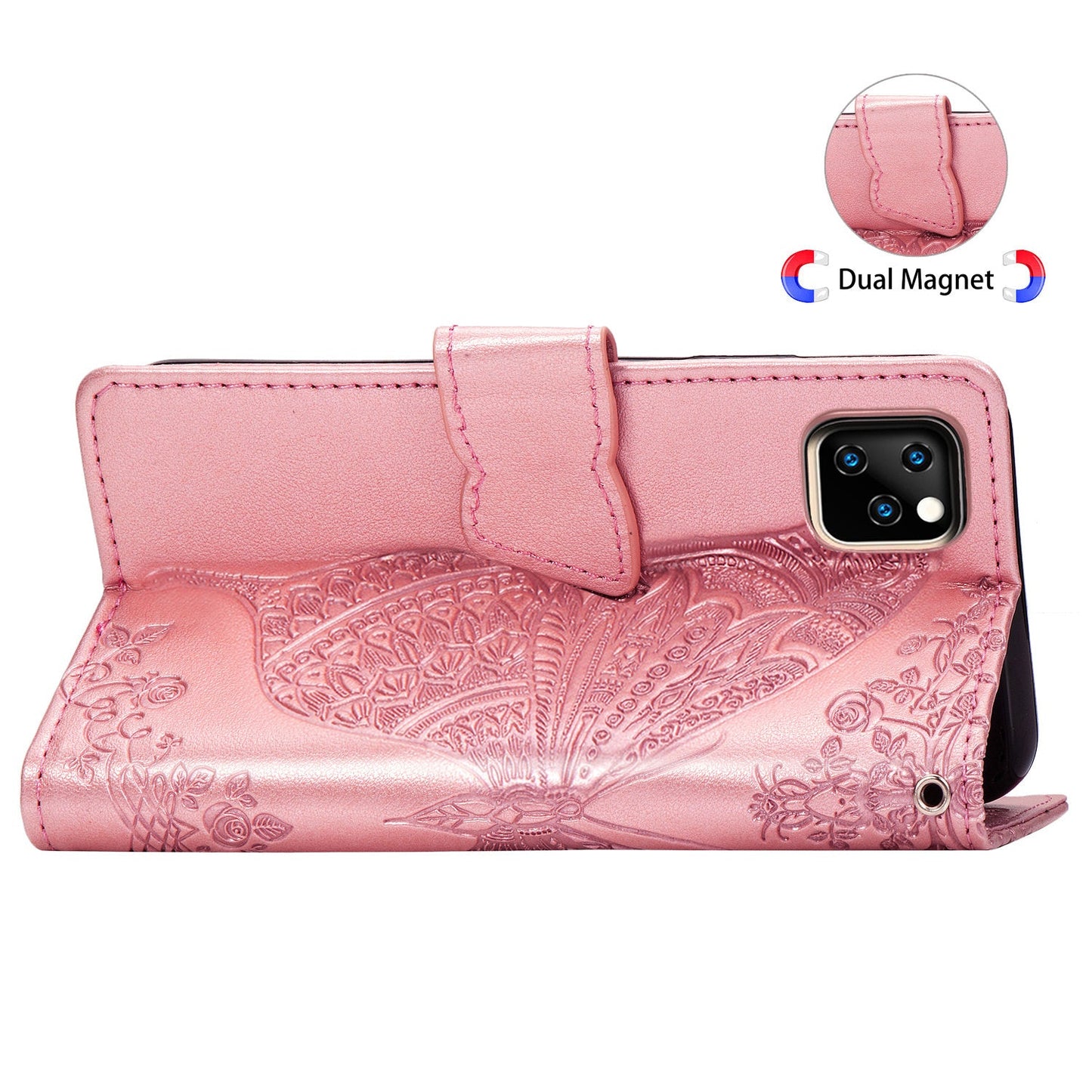 New Luxury Embossed Butterfly Leather Wallet Flip Case for IPHONE 11 Pro Max
