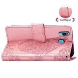 Luxury Embossed Butterfly Leather Wallet Flip Case For Samsung A40