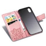 New Luxury Embossed Butterfly Leather Wallet Flip Case for IPHONE X/XS
