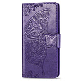 Luxury Embossed Butterfly Leather Wallet Flip Case For MOTO G Play 2021