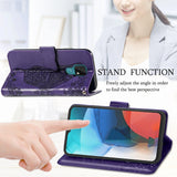 Luxury Embossed Butterfly Leather Wallet Flip Case for MOTO E7