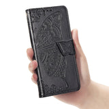 Luxury Embossed Butterfly Leather Wallet Flip Case for LG K61
