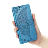 Luxury Embossed Butterfly Leather Wallet Flip Case for LG K61