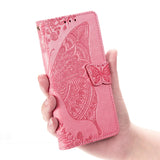 Luxury Embossed Butterfly Leather Wallet Cover for LG Stylo 6