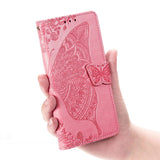 Luxury Embossed Butterfly Leather Wallet Flip Case for LG Stylo 6