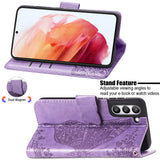 Luxury Embossed Butterfly Leather Wallet Flip Case For Samsung Galaxy S21FE