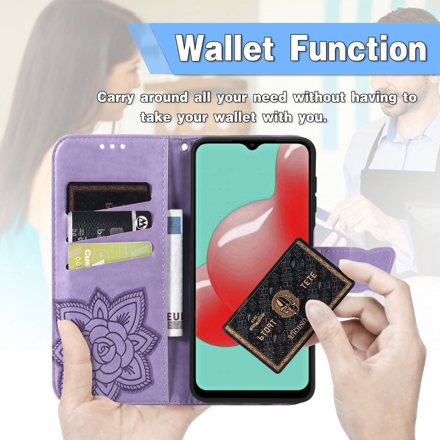 Luxury Embossed Butterfly Leather Wallet Flip Case For Samsung Galaxy S20 FE