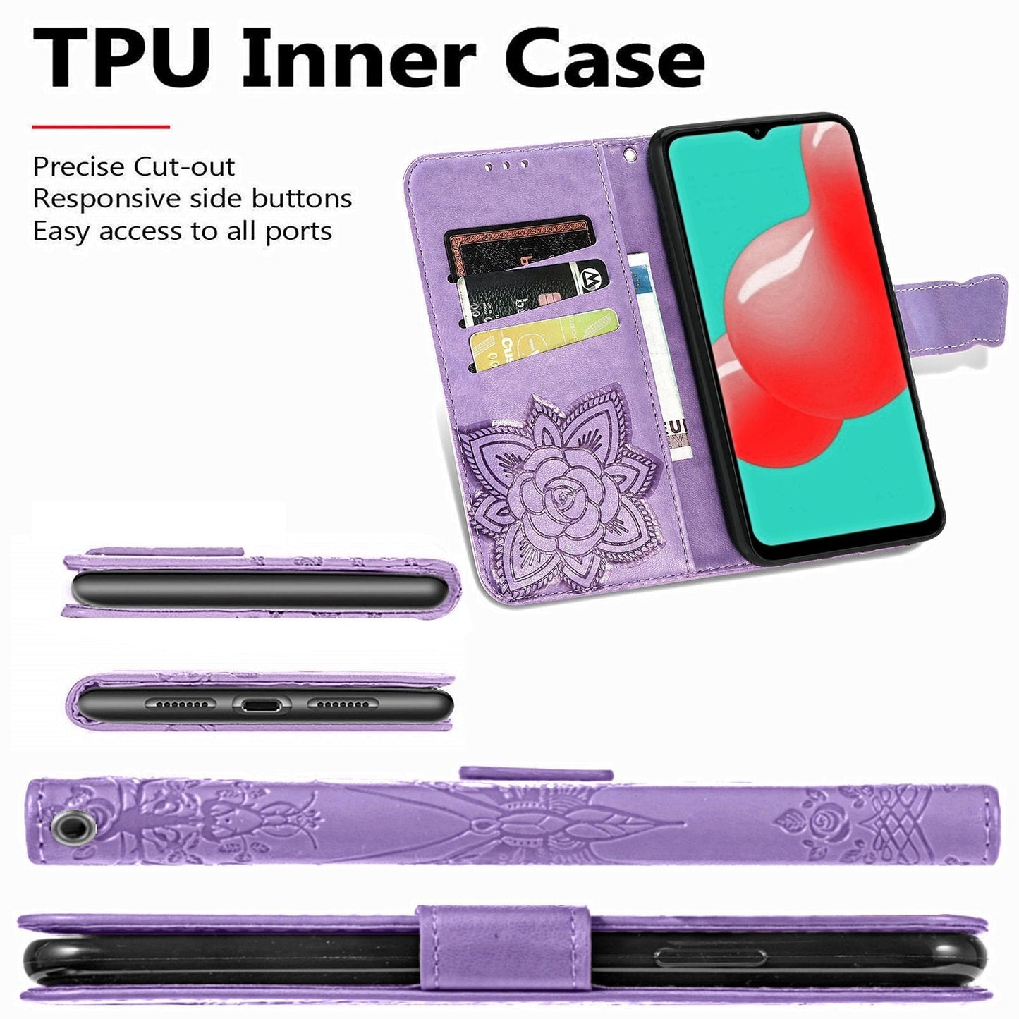 Luxury Embossed Butterfly Leather Wallet Flip Case For Samsung Galaxy S10 Plus