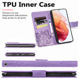 Luxury Embossed Butterfly Leather Wallet Flip Case For Samsung Galaxy S21FE