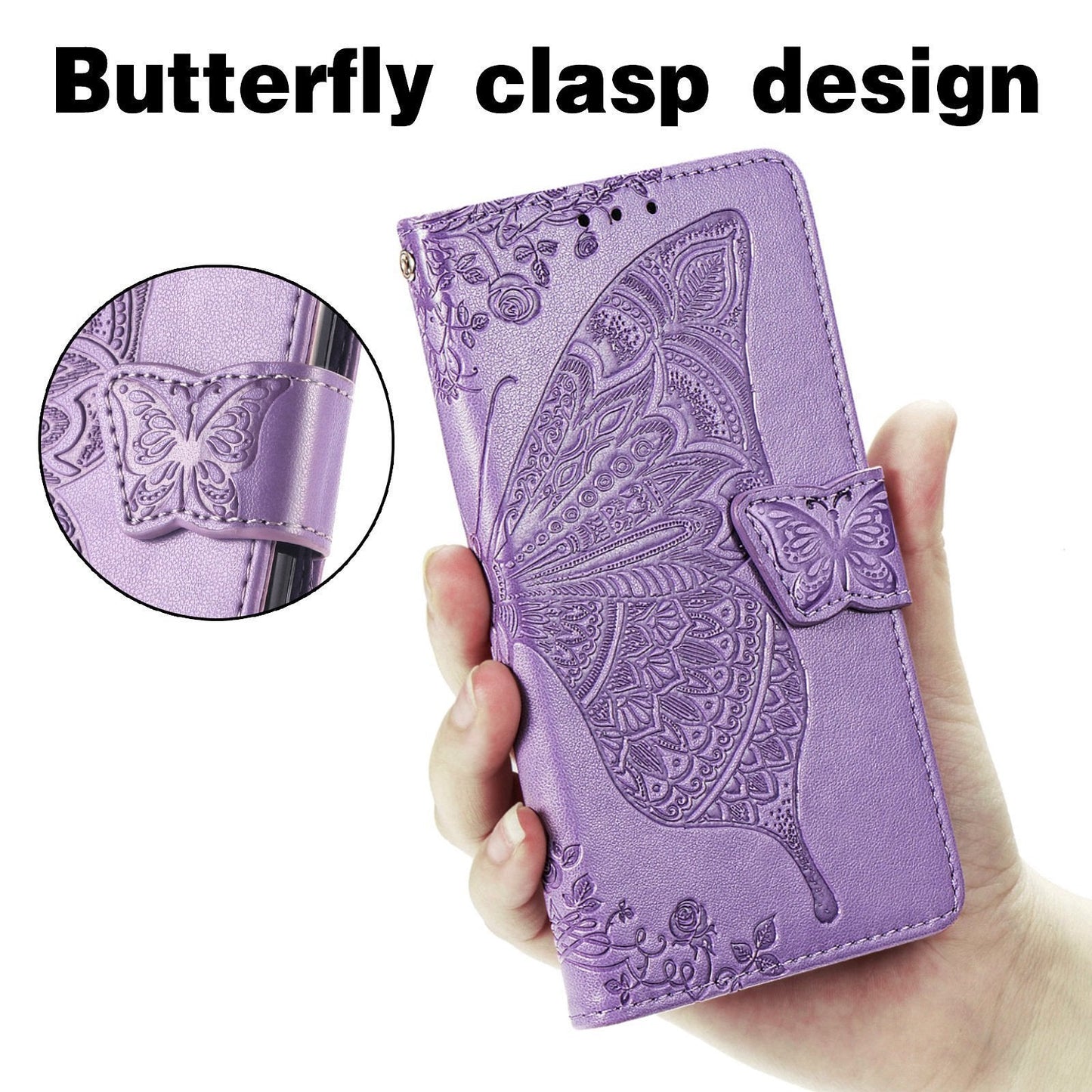 Luxury Embossed Butterfly Leather Wallet Flip Case For Samsung Galaxy S10 Plus