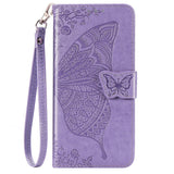 Luxury Embossed Butterfly Leather Wallet Flip Case For Samsung A40