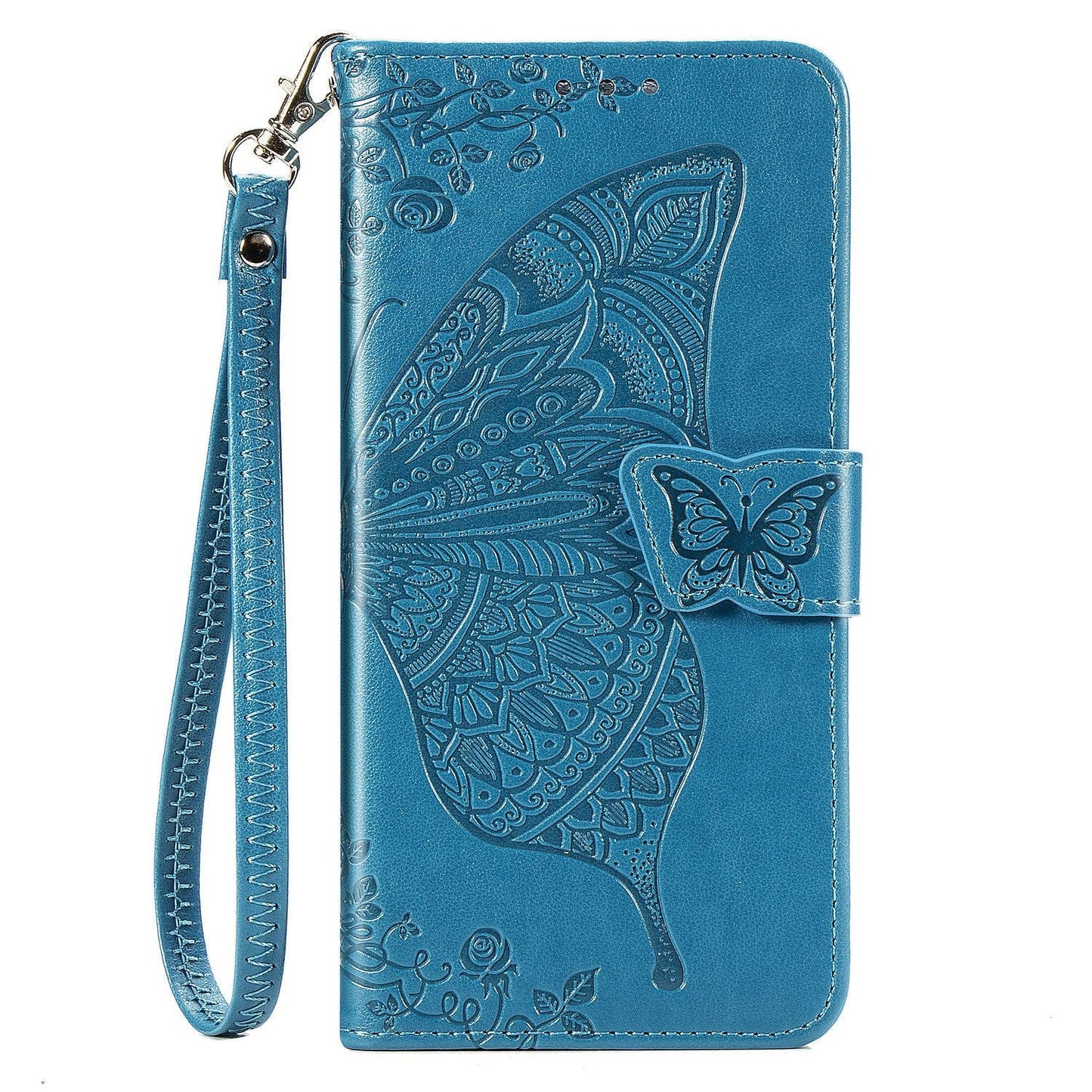 Luxury Embossed Butterfly Leather Wallet Flip Case For Samsung A40