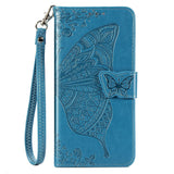 Luxury Embossed Butterfly Leather Wallet Flip Case For Samsung A40