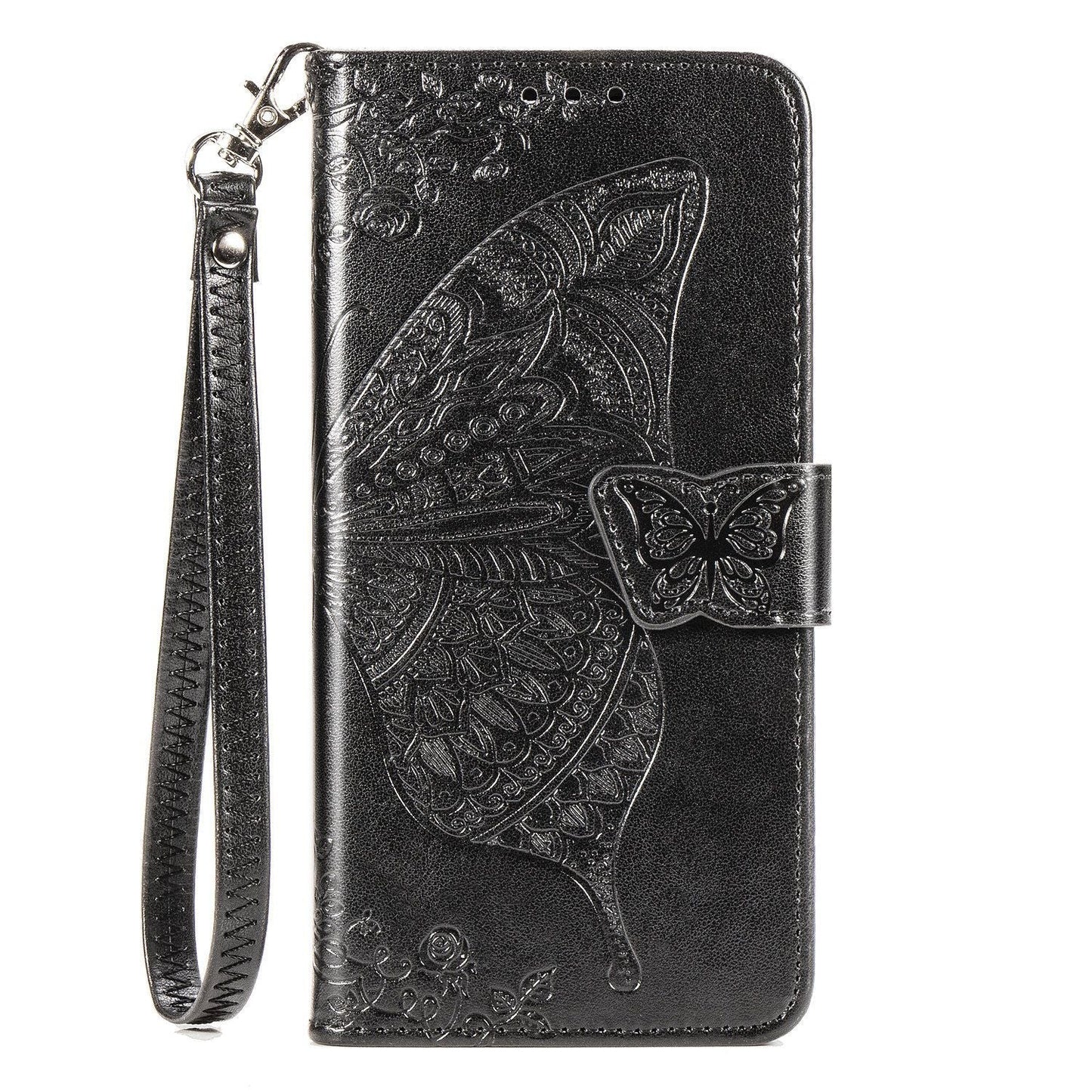 Luxury Embossed Butterfly Leather Wallet Flip Case For Samsung A40