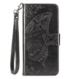 Luxury Embossed Butterfly Leather Wallet Flip Case For Samsung A40