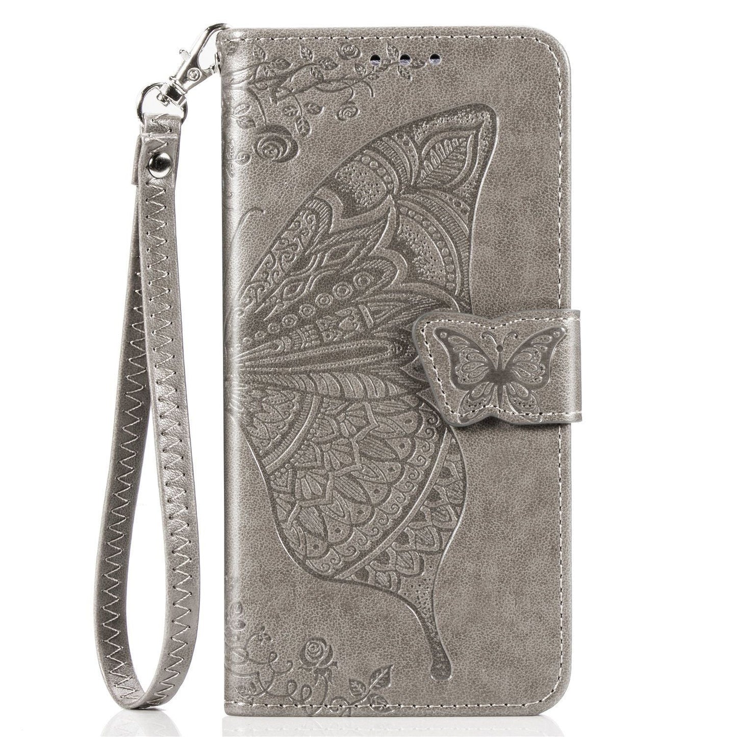 Luxury Embossed Butterfly Leather Wallet Flip Case For Samsung A40
