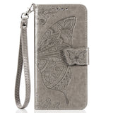 Luxury Embossed Butterfly Leather Wallet Flip Case For Samsung A40