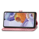 Luxury Embossed Butterfly Leather Wallet Flip Case for LG Stylo 6