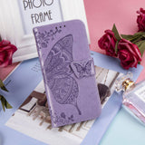 Luxury Embossed Butterfly Leather Wallet Flip Case For Samsung A21S