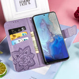 Luxury Embossed Butterfly Leather Wallet Flip Case For Samsung A12