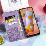 Luxury Embossed Butterfly Leather Wallet Flip Case For Samsung A Series