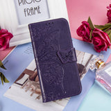 Luxury Embossed Butterfly Leather Wallet Flip Case For Samsung