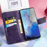 Luxury Embossed Butterfly Leather Wallet Flip Case For Samsung