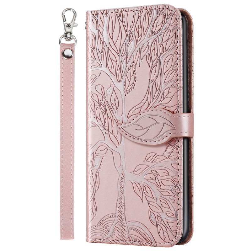 New 3D Embossed Life Tree Wallet Phone Case For iPhone