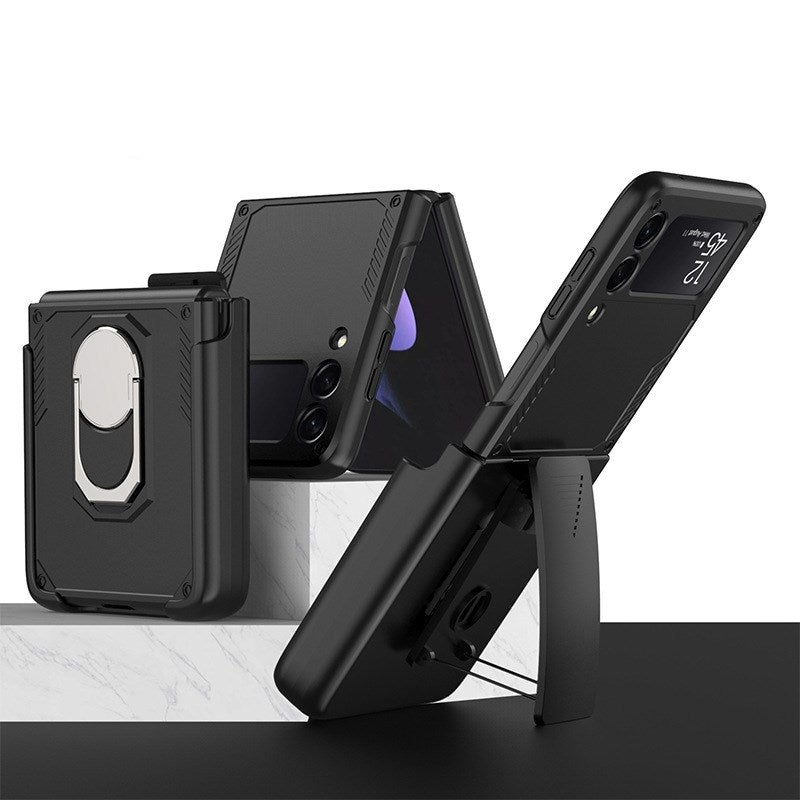 Coque Ultra Fine Pliable Anti-chute Tout Compris avec Clip Arrière pour Samsung Galaxy Z Flip3 5G