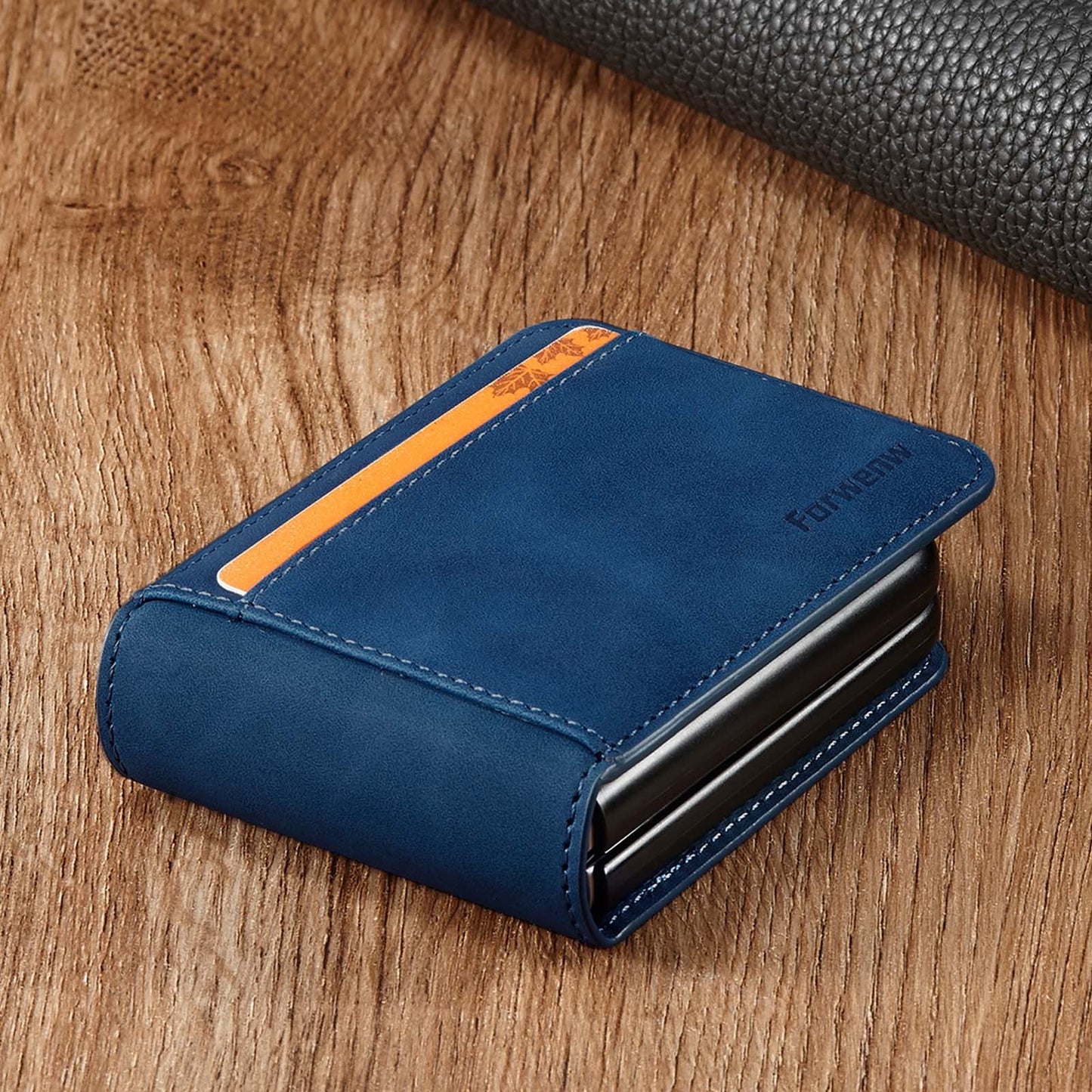 Étui portefeuille à rabat en cuir de luxe pour Samsung Galaxy Z Flip3 5G