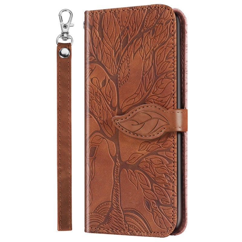 New 3D Embossed Life Tree Wallet Phone Case For Samsung A Series