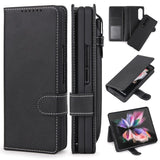 New 2-in-1 Leather Wallet Pen Slot Phone Case For Samsung Galaxy Z Fold3 5G