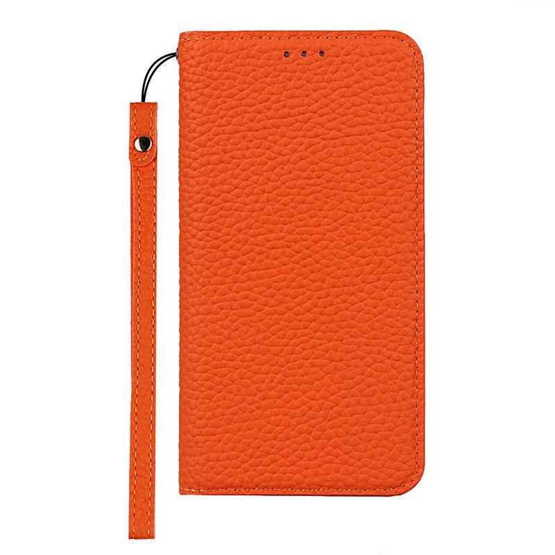 Étui portefeuille avec motif litchi pour téléphone Google Pixel Series