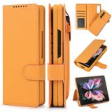 New 2-in-1 Leather Wallet Pen Slot Phone Case For Samsung Galaxy Z Fold3 5G