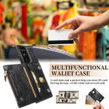 New Upgrade Multifunctional Wallet Zipper Phone Case  For Samsung Note20 Ultra