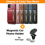New Upgrade Multifunctional Wallet Zipper Phone Case  For Samsung A22 5G