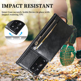 New Upgrade Multifunctional Wallet Zipper Phone Case  For Samsung Note20 Ultra
