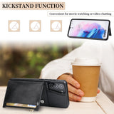 New Upgrade Multifunctional Wallet Zipper Phone Case  For Samsung S21FE