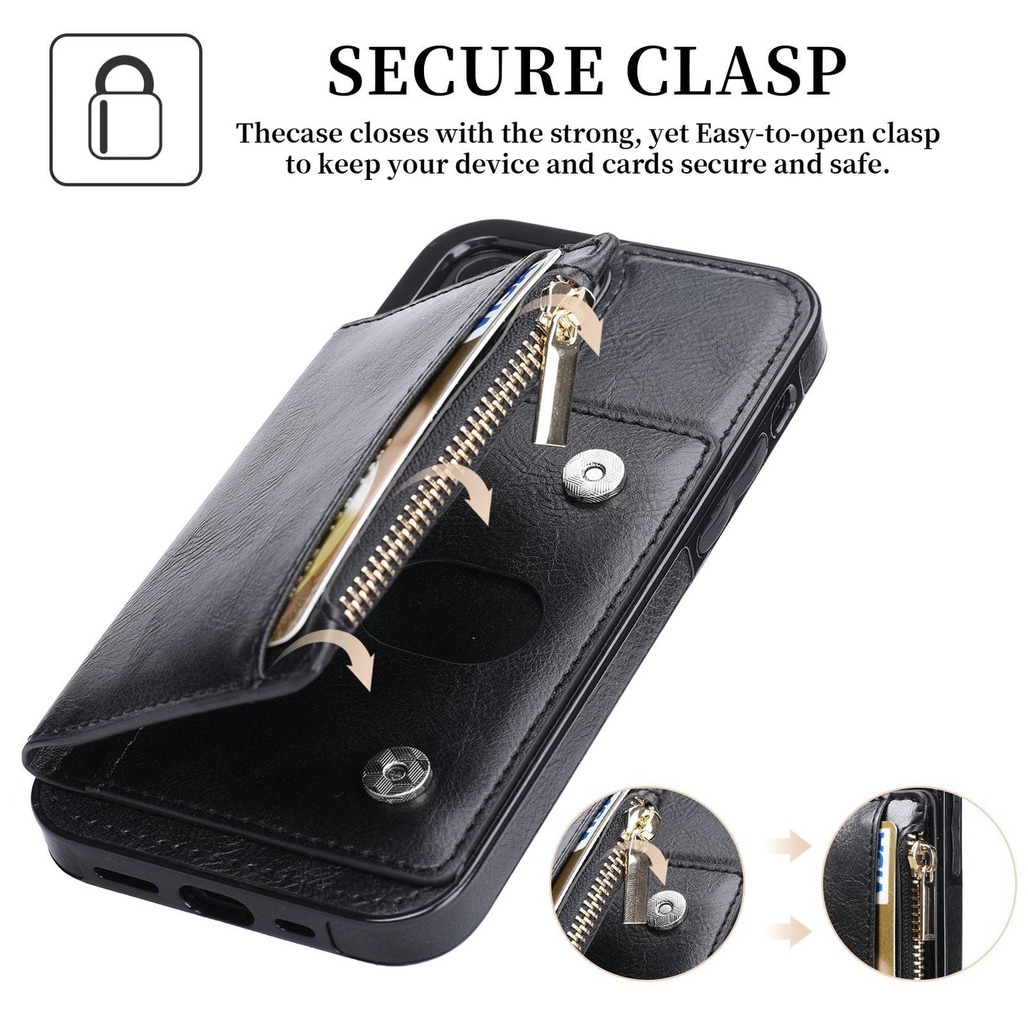 New Upgrade Multifunctional Wallet Zipper Phone Case  For iPhone 13 Series